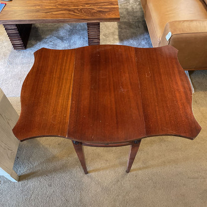 Mahogany Drop Leaf End Table w/ Drawer