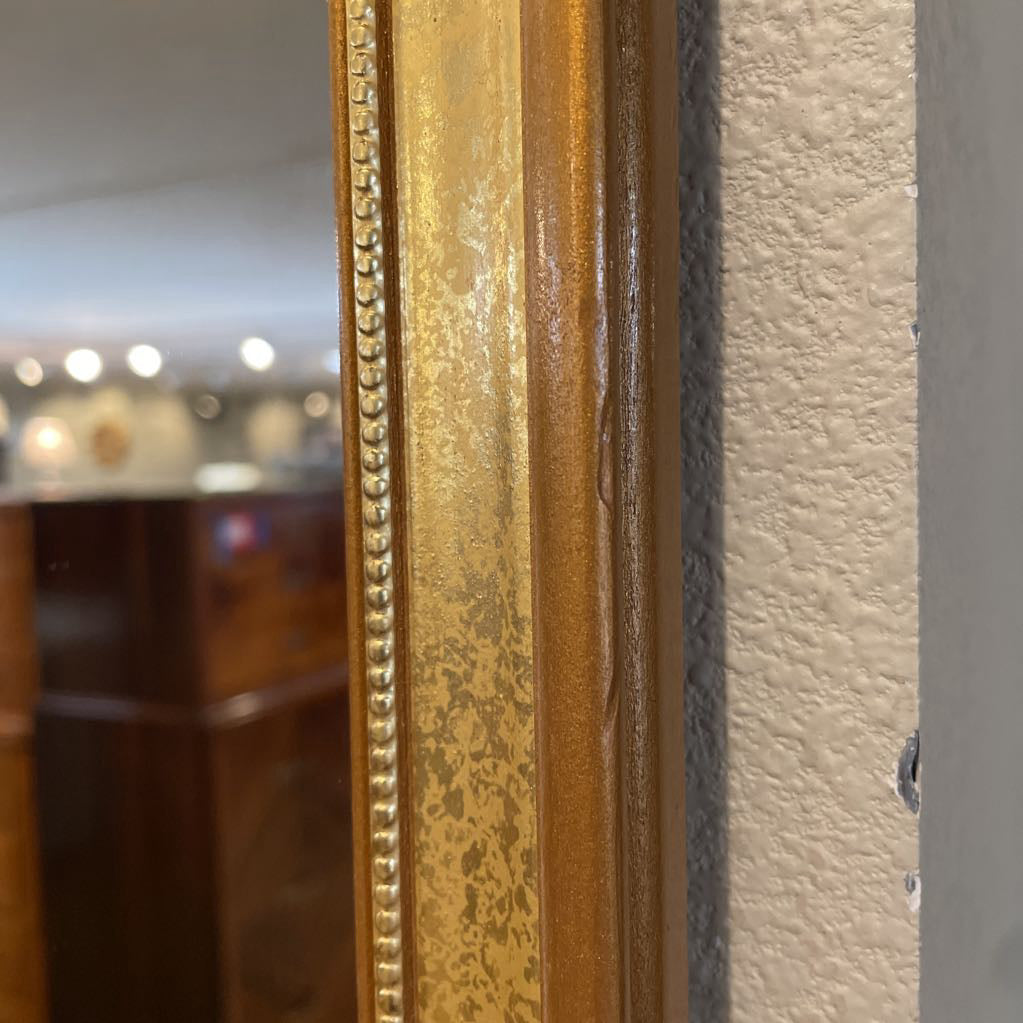 Gold w/ Beaded Border Wall Mirror
