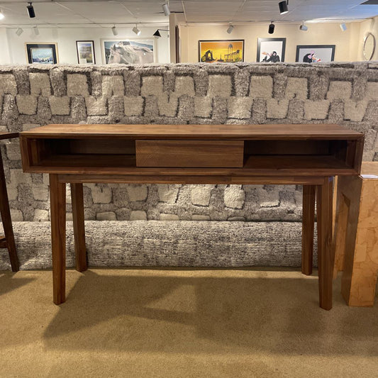 Brushed Pecan Console Table C CONSOLE TABLES