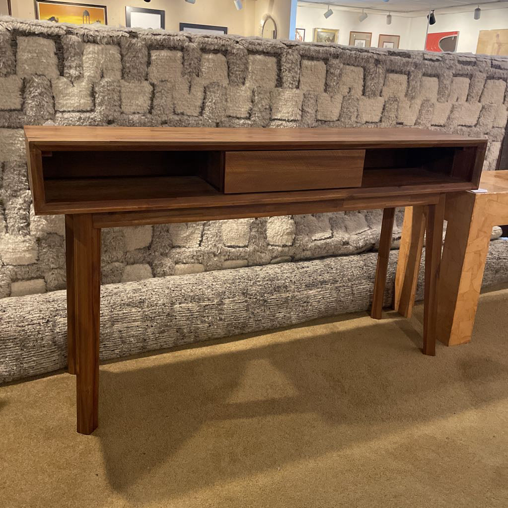 Brushed Pecan Console Table C CONSOLE TABLES