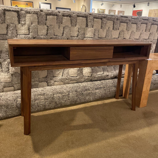 Brushed Pecan Console Table C CONSOLE TABLES