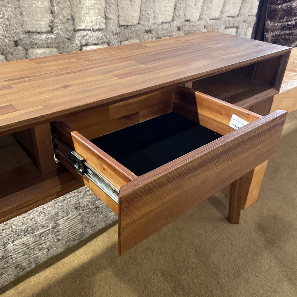 Brushed Pecan Console Table C CONSOLE TABLES