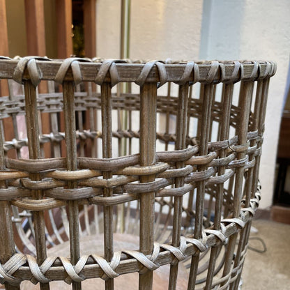 Large Woven Basket Bowl Stand
