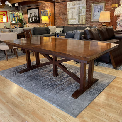 Dark Oak Extendable Star Base Dining Table C DINING TABLES