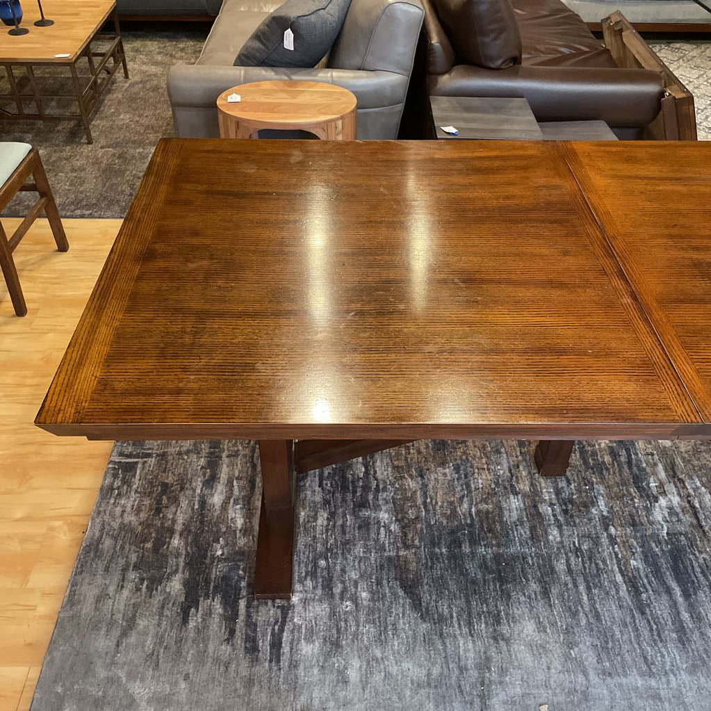 Dark Oak Extendable Star Base Dining Table C DINING TABLES