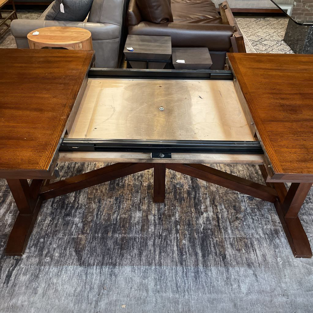 Dark Oak Extendable Star Base Dining Table C DINING TABLES