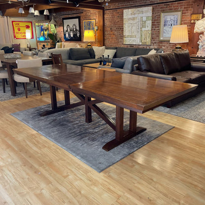 Dark Oak Extendable Star Base Dining Table C DINING TABLES