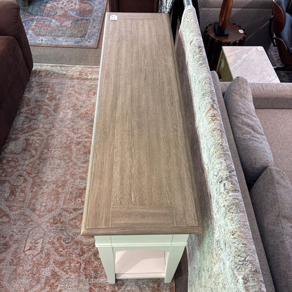 Rustic Top White Base Console Table with 2 Drawers C CONSOLE TABLES