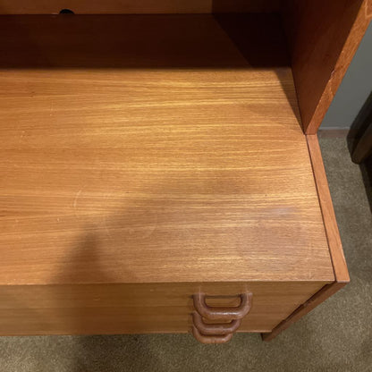 MCM 2-Piece Teak Sec. Bookcase (AS-IS)