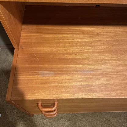 MCM 2-Piece Teak Sec. Bookcase (AS-IS)