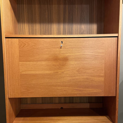 MCM 2-Piece Teak Sec. Bookcase (AS-IS)