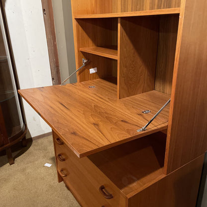 MCM 2-Piece Teak Sec. Bookcase (AS-IS)