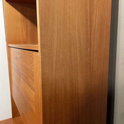 MCM 2-Piece Teak Sec. Bookcase (AS-IS)