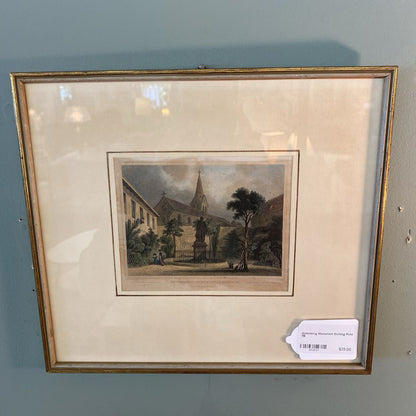 Gutenberg Monument Etching Print