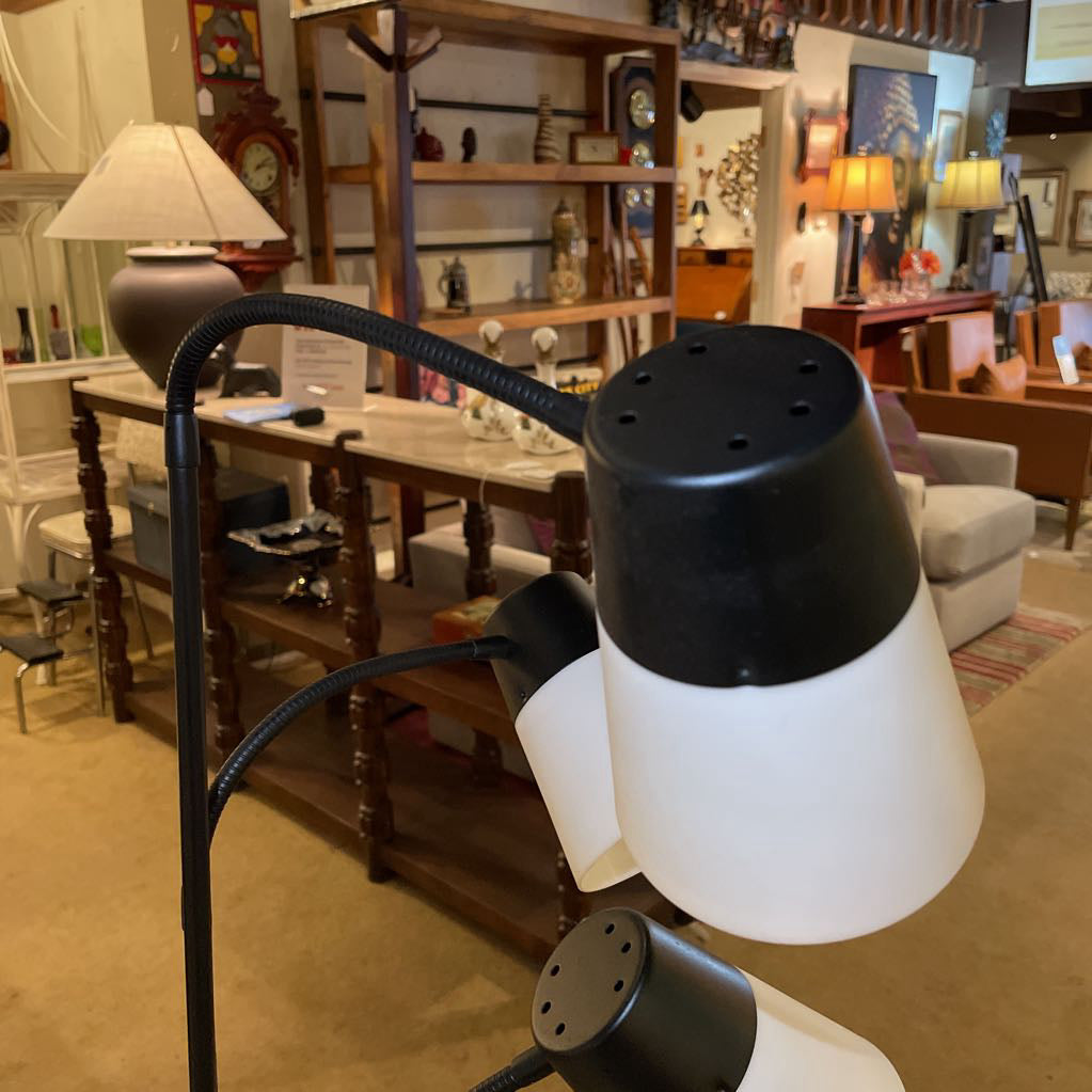 3 Arm Black Gooseneck Floor Lamp