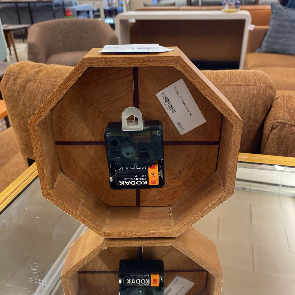 Octagonal Wood Clock