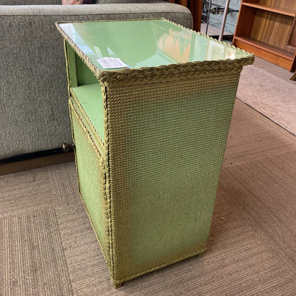 Vintage Green Ribbon Trim Side Cabinet