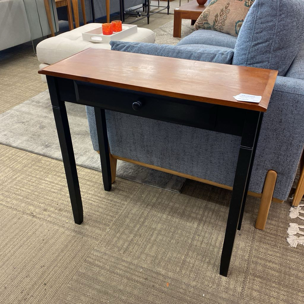 Black & Tan Entry Table w/Drawer