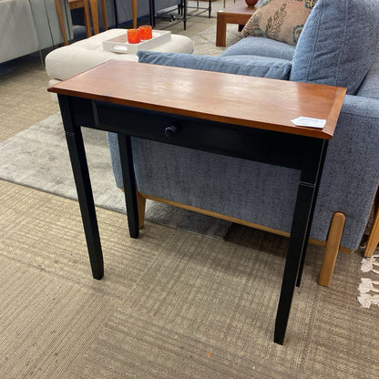 Black & Tan Entry Table w/Drawer