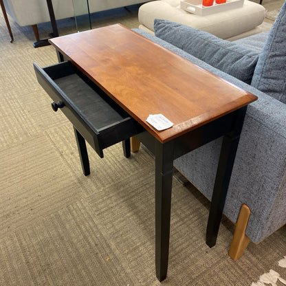 Black & Tan Entry Table w/Drawer