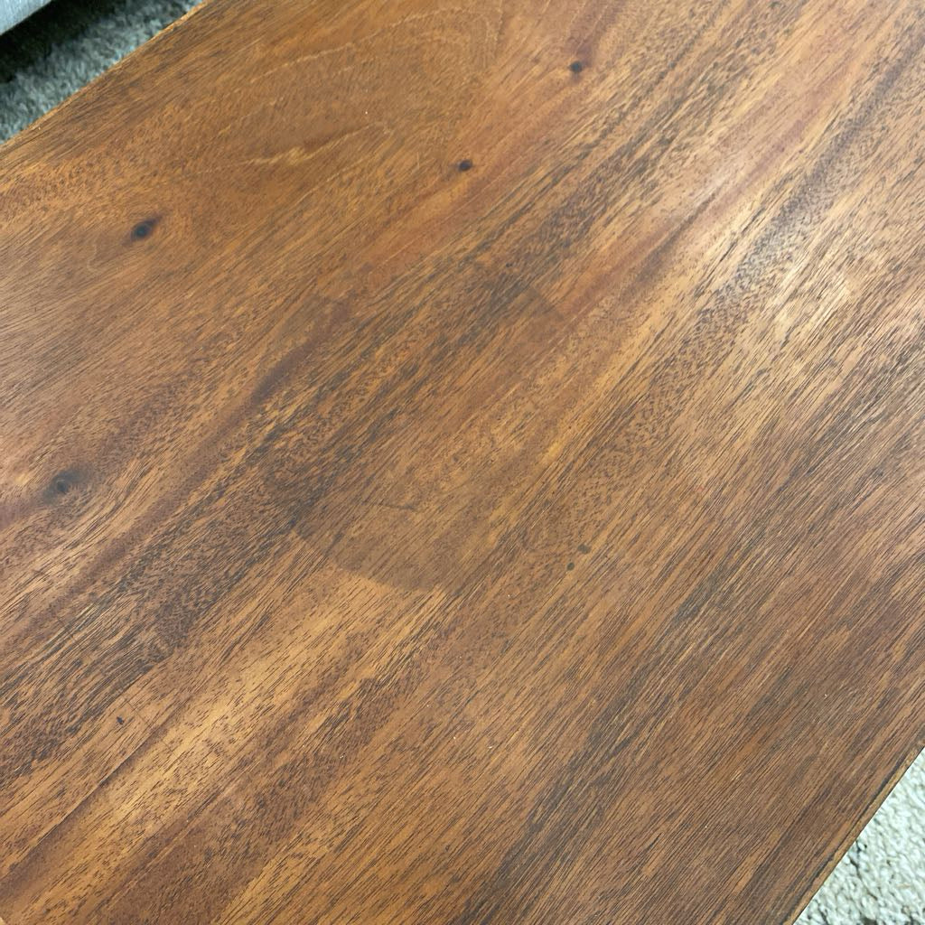 Small Blocky Hardwood Vintage Coffee Table (AS IS)