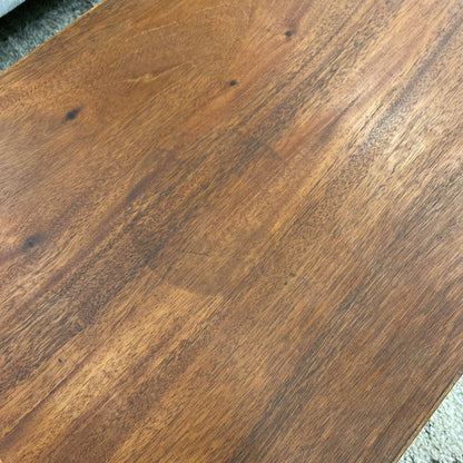 Small Blocky Hardwood Vintage Coffee Table (AS IS)