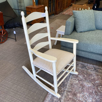 Classic White Ladder Back Rocker