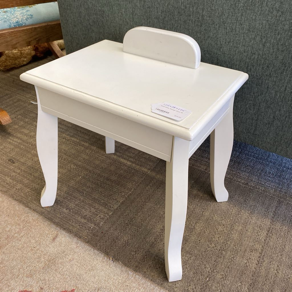 Small White Storage Stool