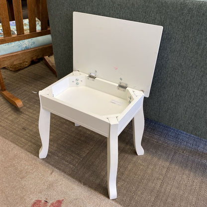 Small White Storage Stool