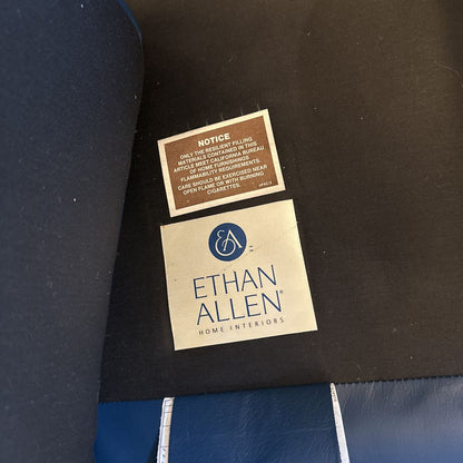 Blue Leather Ethan Allen Armchair