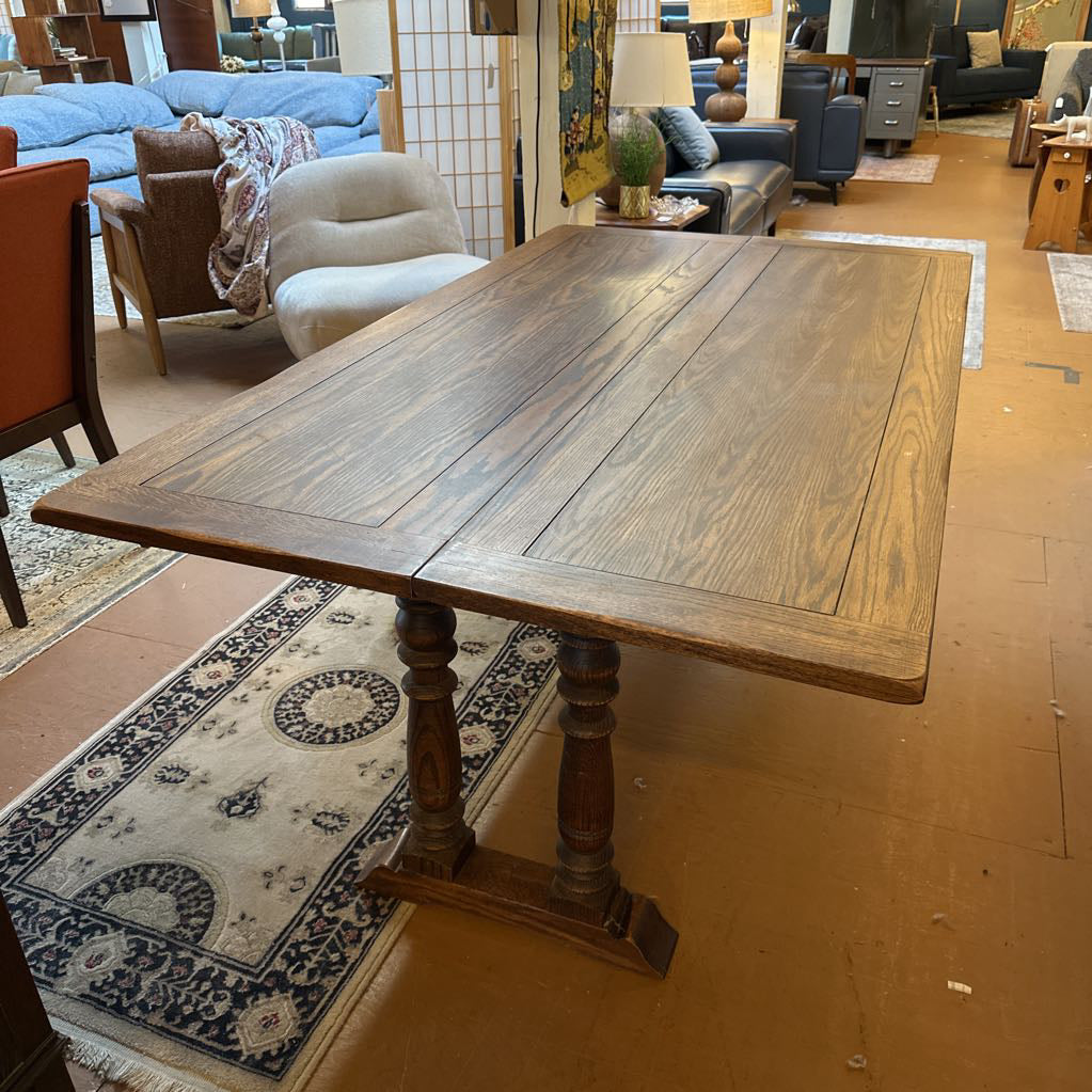 Oak Flip Top Console Table