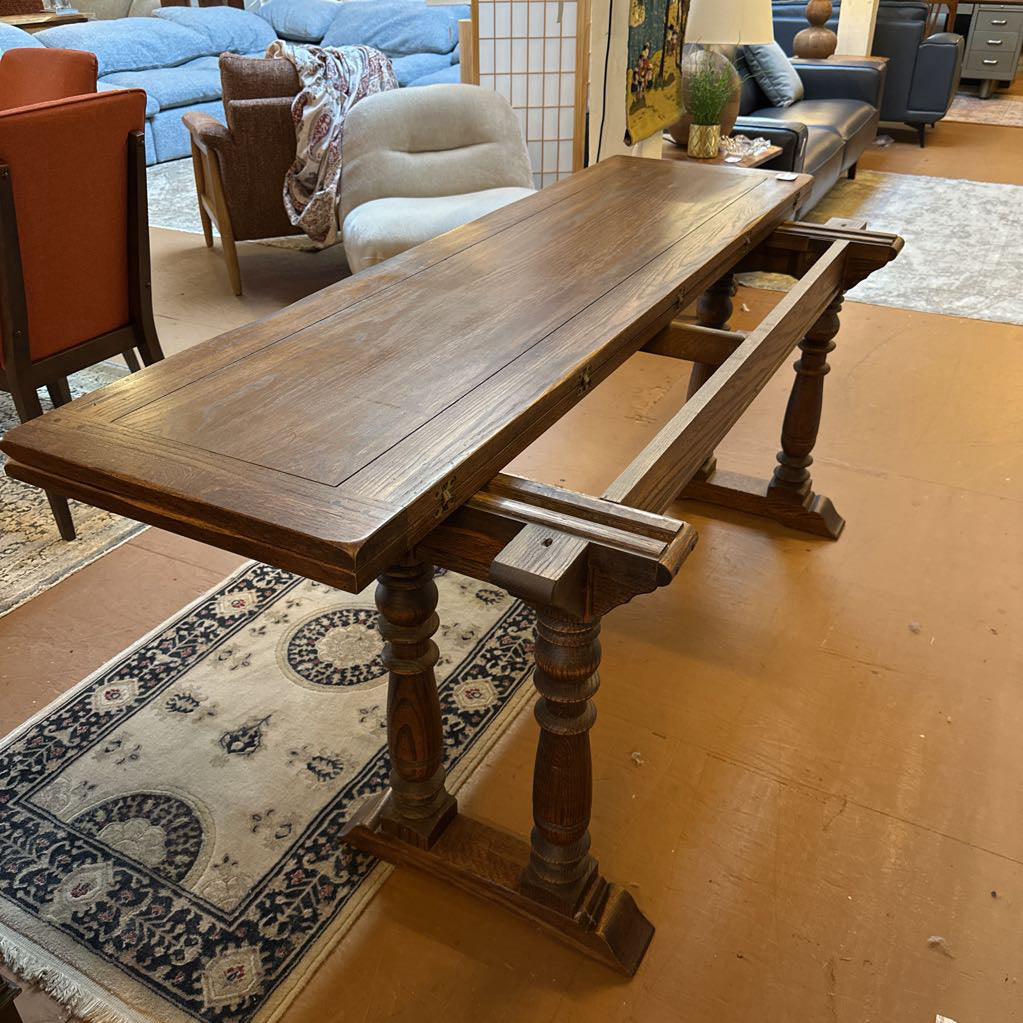 Oak Flip Top Console Table