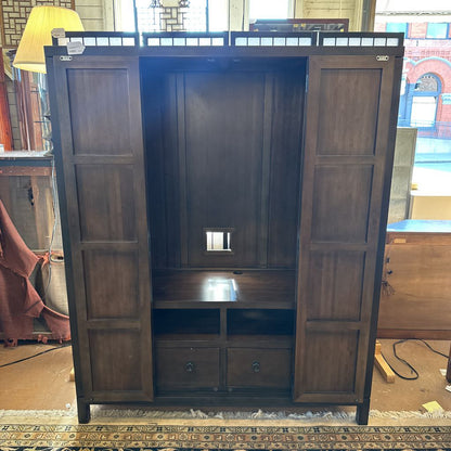 Room and Board Bi-Fold Door Media Cabinet