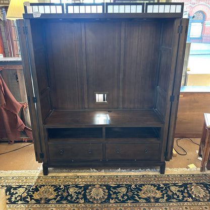Room and Board Bi-Fold Door Media Cabinet
