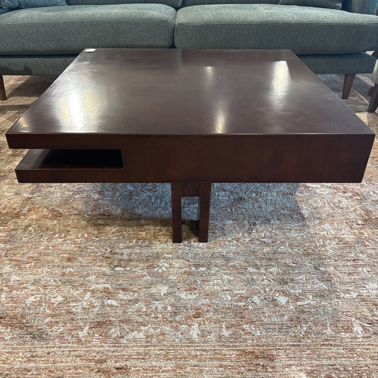 Modern Dark Wood Square Coffee Table C COFFEE TABLES