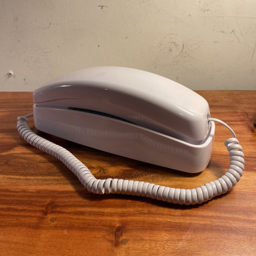 White Slimline Vint. Telephone