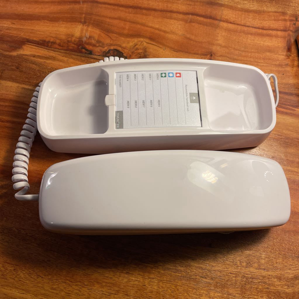 White Slimline Vint. Telephone