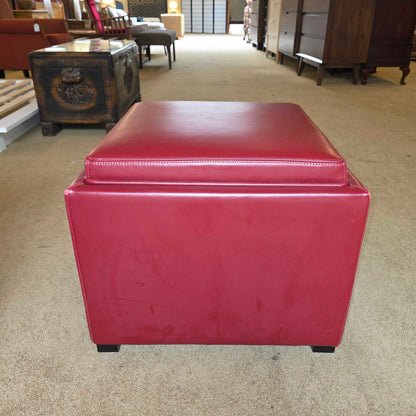 C&B Square Russet Storage Ottoman