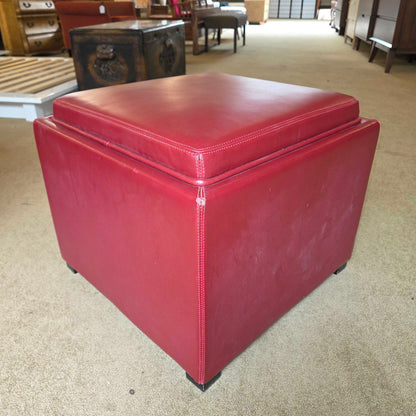 C&B Square Russet Storage Ottoman