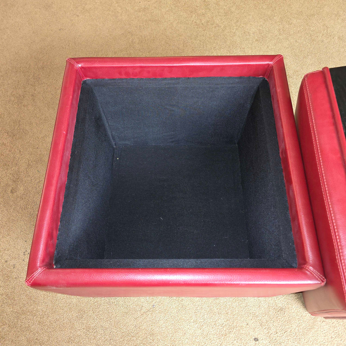 C&B Square Russet Storage Ottoman