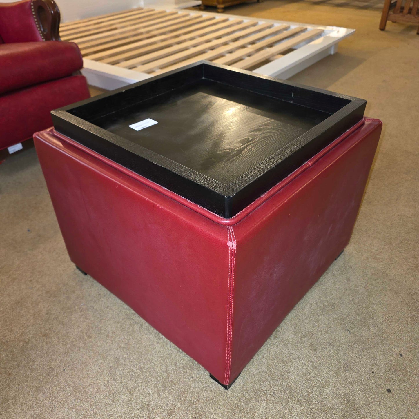 C&B Square Russet Storage Ottoman