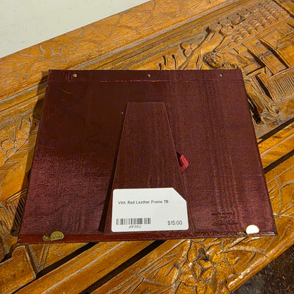 Vint. Red Leather Frame