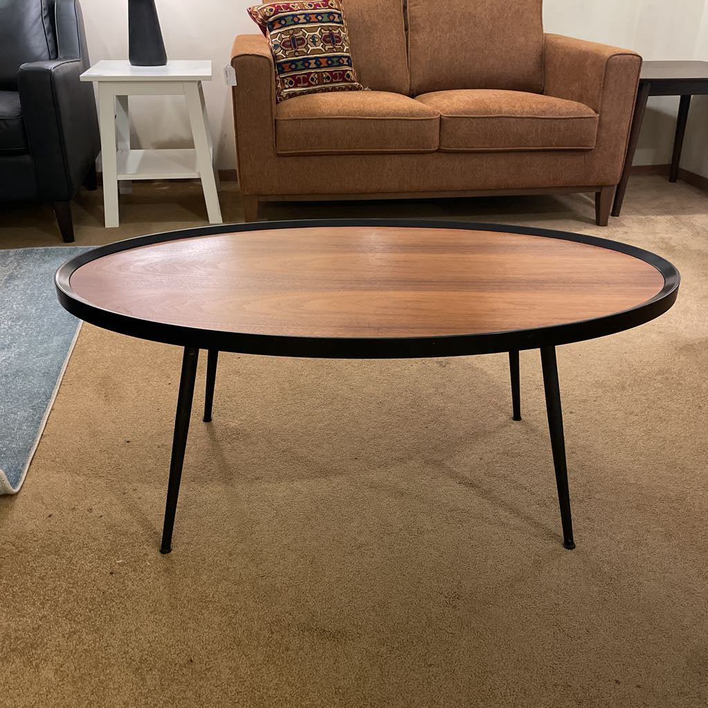 MC Oval Walnut Coffee Table C COFFEE TABLES