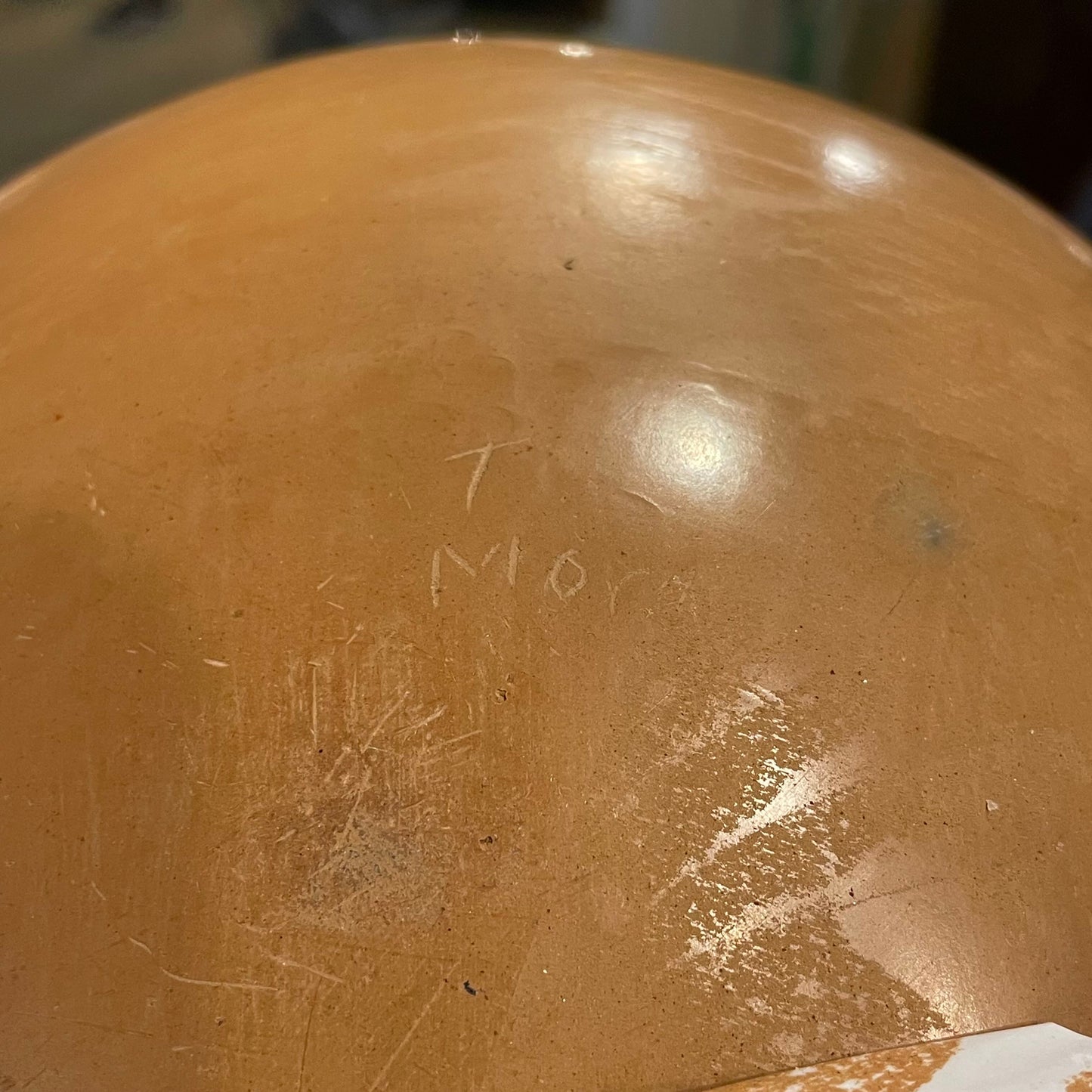 Signed SW Ecru & Black Pottery Vessel UNIQUE FINDS