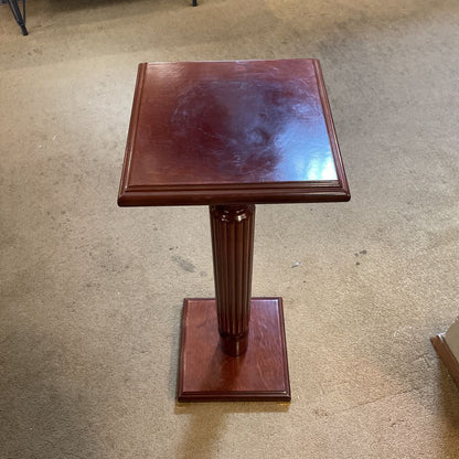 Warm Tone Wooden Pedestal C SIDE TABLES