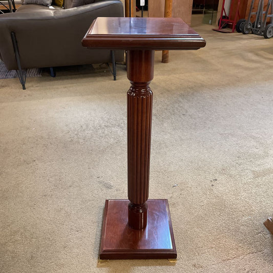 Warm Tone Wooden Pedestal C SIDE TABLES