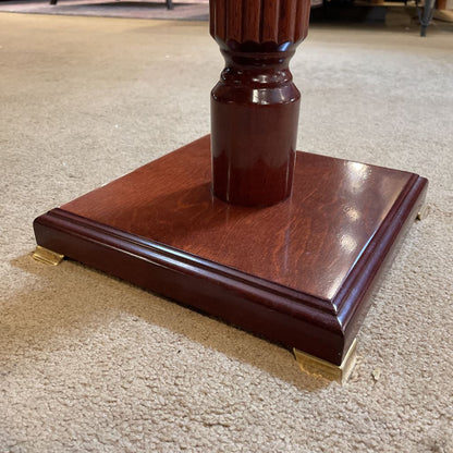Warm Tone Wooden Pedestal C SIDE TABLES