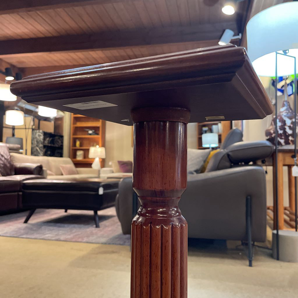 Warm Tone Wooden Pedestal C SIDE TABLES