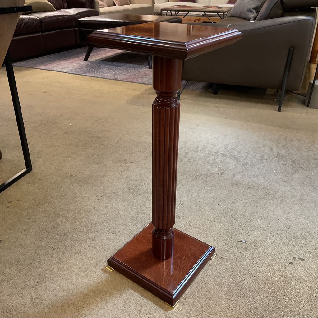 Warm Tone Wooden Pedestal C SIDE TABLES