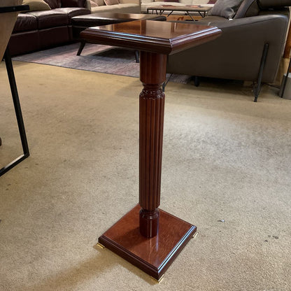 Warm Tone Wooden Pedestal C SIDE TABLES